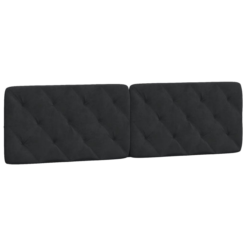 Headboard Cushion Black 180 cm Velvet