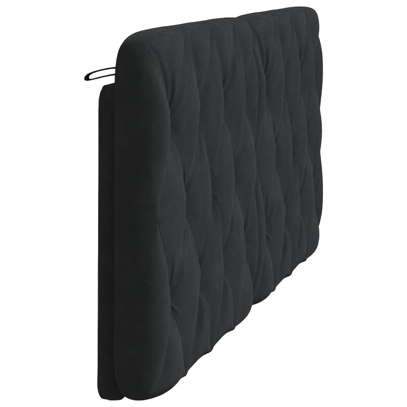 Headboard Cushion Black 180 cm Velvet