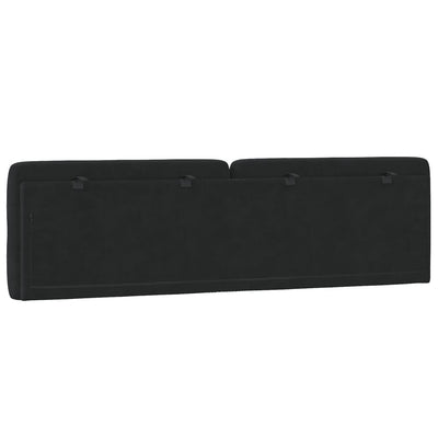 Headboard Cushion Black 180 cm Velvet