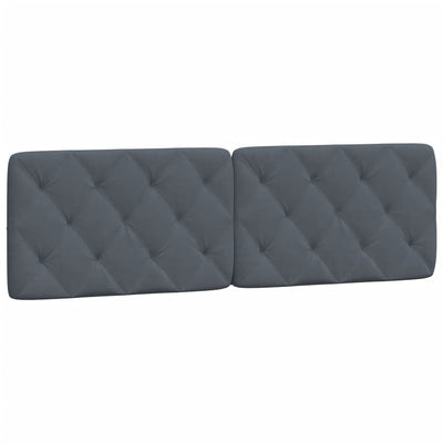 Headboard Cushion Dark Grey 152 cm Velvet