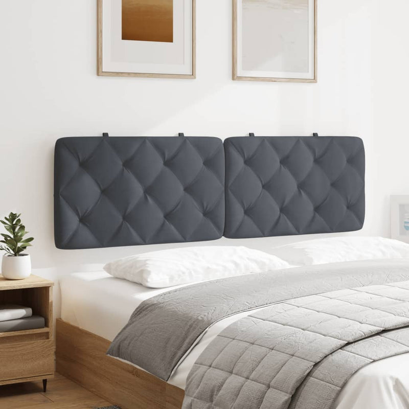 Headboard Cushion Dark Grey 152 cm Queen Velvet