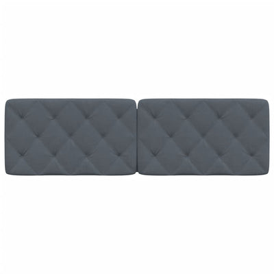 Headboard Cushion Dark Grey 152 cm Velvet