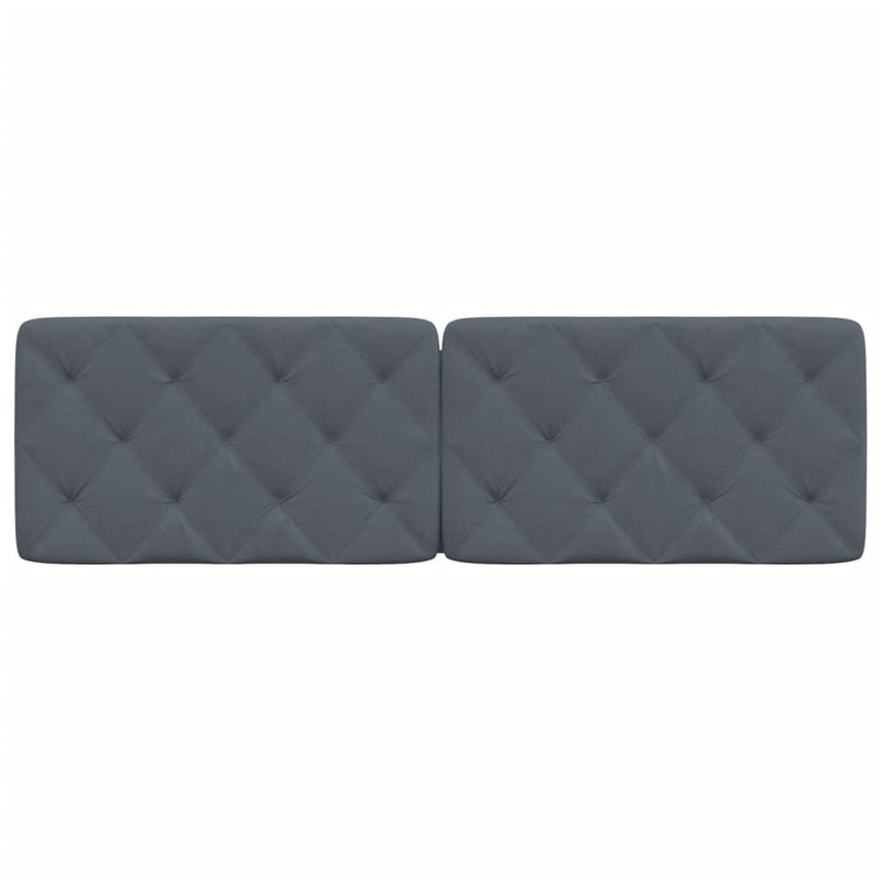 Headboard Cushion Dark Grey 152 cm Queen Velvet