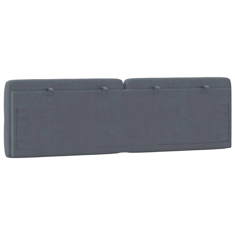 Headboard Cushion Dark Grey 152 cm Velvet