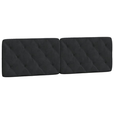 Headboard Cushion Black 152 cm Queen Velvet