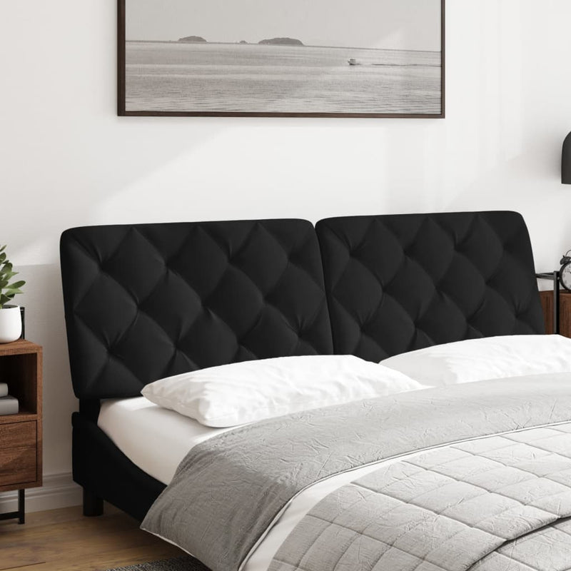 Headboard Cushion Black 152 cm Velvet