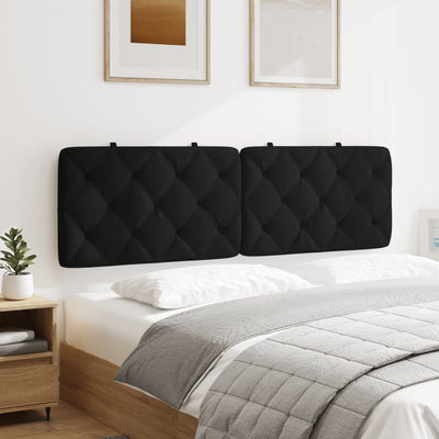 Headboard Cushion Black 152 cm Queen Velvet