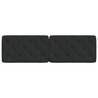 Headboard Cushion Black 152 cm Queen Velvet