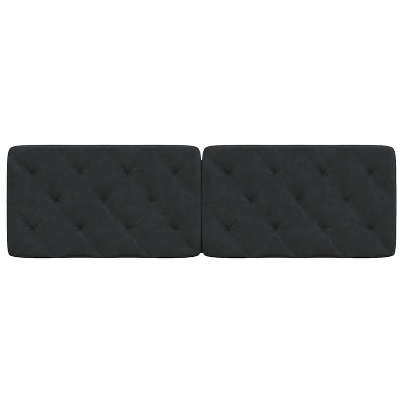 Headboard Cushion Black 152 cm Queen Velvet