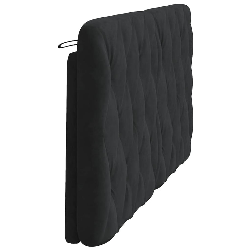 Headboard Cushion Black 152 cm Velvet