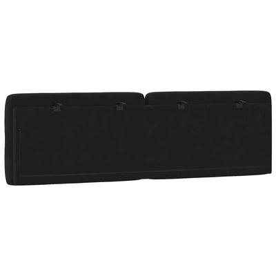 Headboard Cushion Black 152 cm Queen Velvet