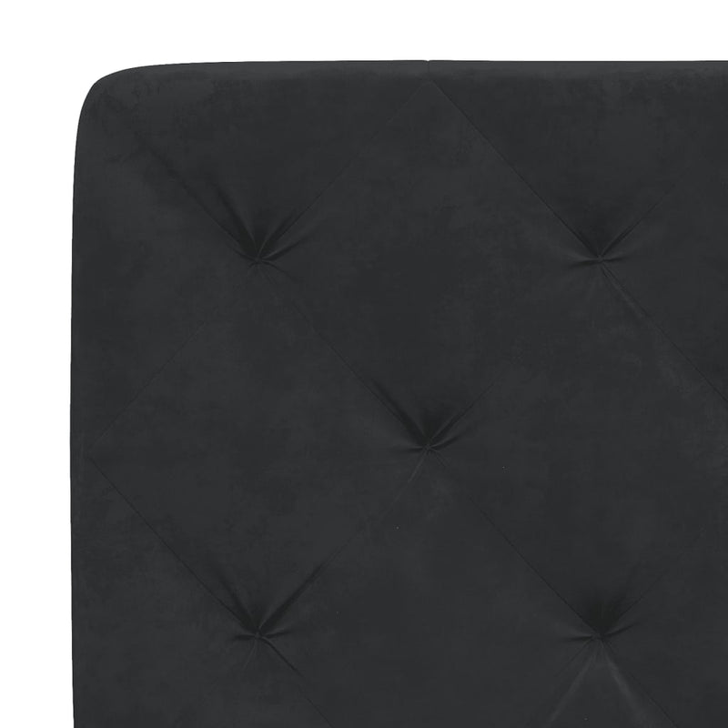 Headboard Cushion Black 152 cm Velvet