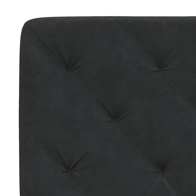 Headboard Cushion Black 152 cm Queen Velvet