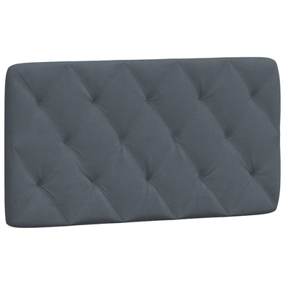 Headboard Cushion Dark Grey 107 cm Velvet