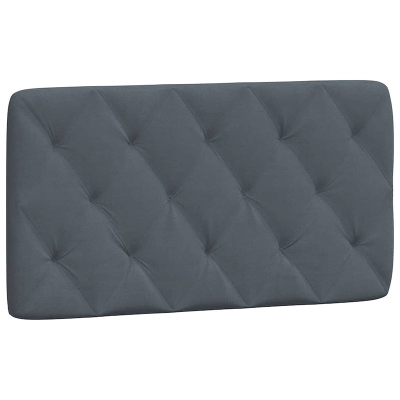 Headboard Cushion Dark Grey 107 cm Velvet