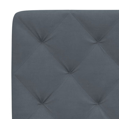 Headboard Cushion Dark Grey 107 cm King Single Velvet