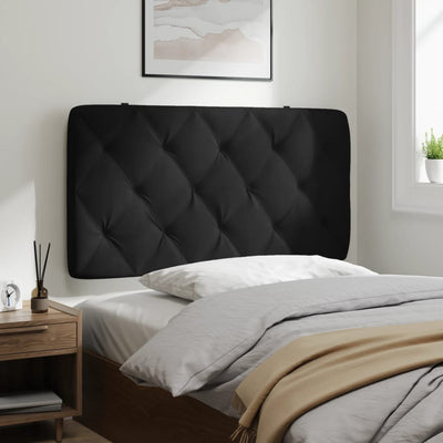 Headboard Cushion Black 107 cm King Single Velvet