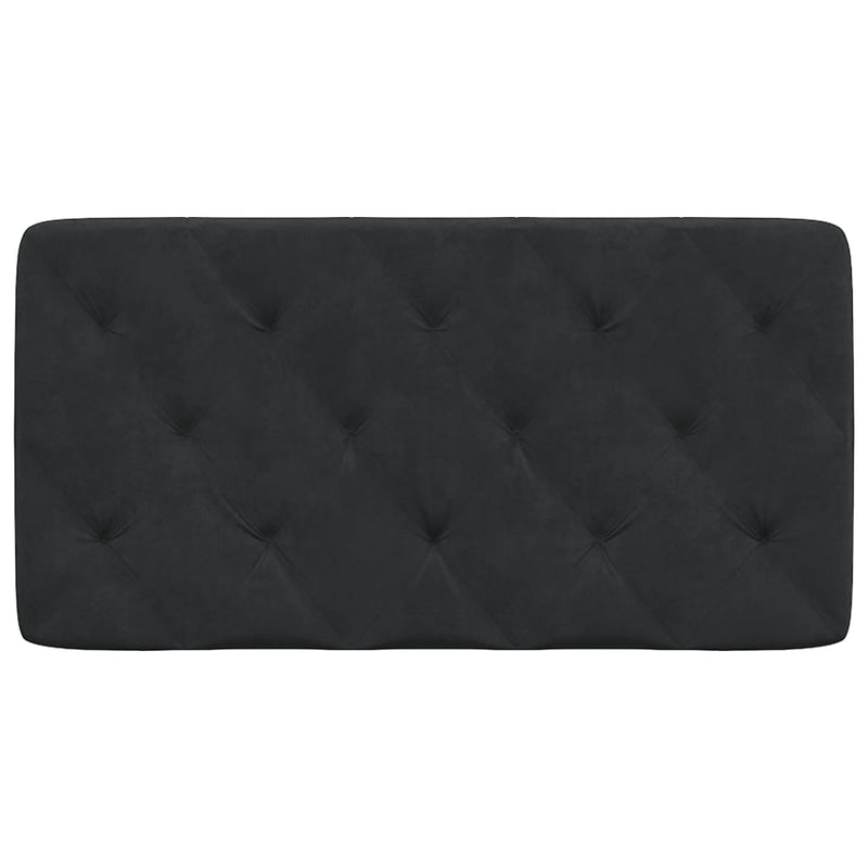 Headboard Cushion Black 107 cm Velvet