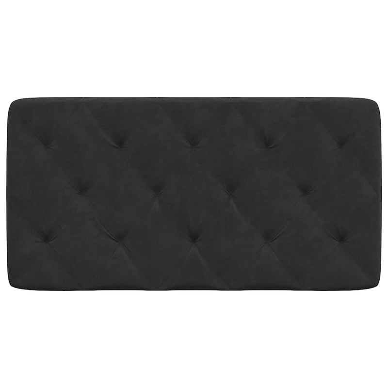 Headboard Cushion Black 107 cm King Single Velvet