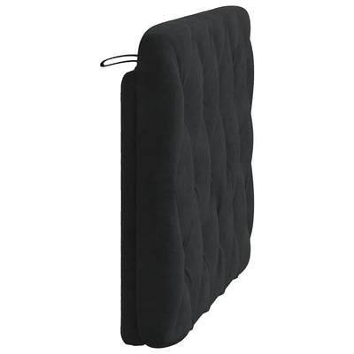 Headboard Cushion Black 107 cm Velvet