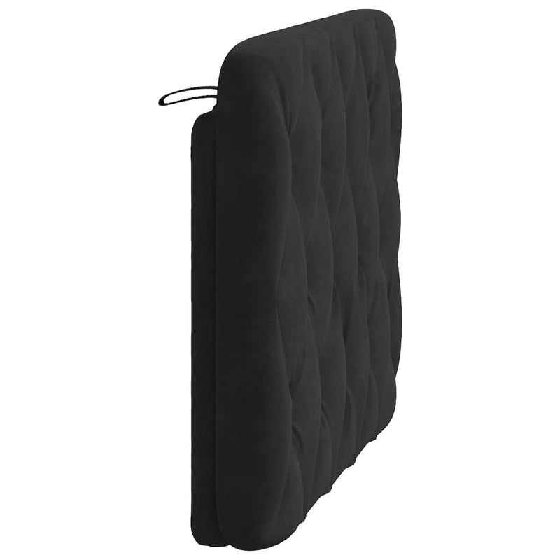 Headboard Cushion Black 107 cm Velvet