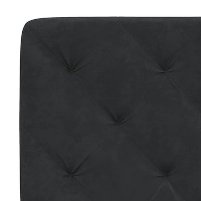 Headboard Cushion Black 107 cm Velvet