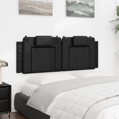 Headboard Cushion Black 137 cm Faux Leather