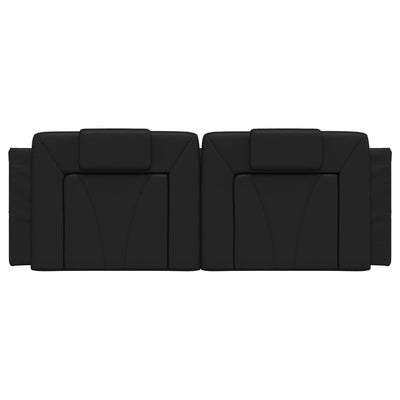 Headboard Cushion Black 137 cm Faux Leather