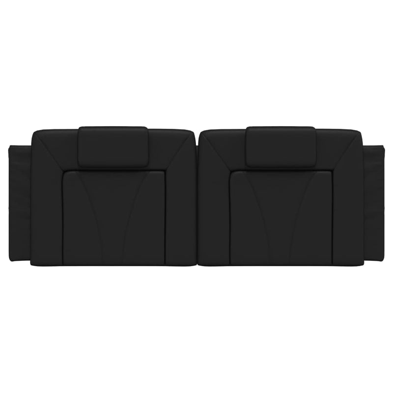 Headboard Cushion Black 137 cm Faux Leather