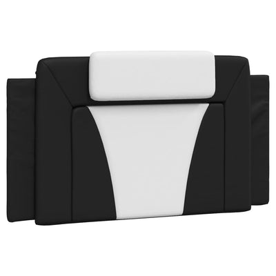 Headboard Cushion Black and White 107 cm Faux Leather