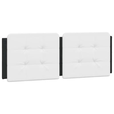 Headboard Cushion White and Black 137 cm Double Faux Leather