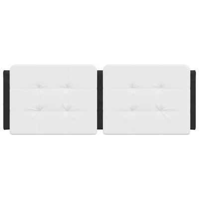 Headboard Cushion White and Black 137 cm Double Faux Leather