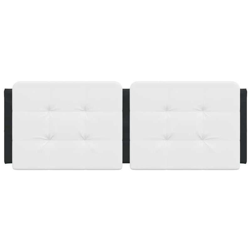 Headboard Cushion White and Black 137 cm Double Faux Leather