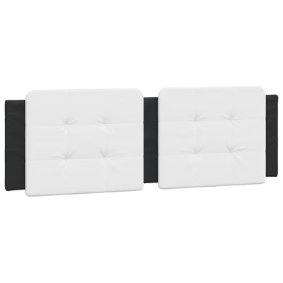 Headboard Cushion White and Black 152 cm Queen Faux Leather