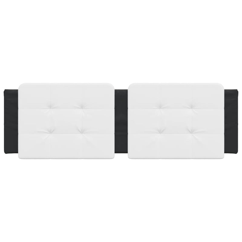 Headboard Cushion White and Black 152 cm Queen Faux Leather