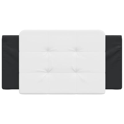 Headboard Cushion White and Black 107 cm King Single Faux Leather