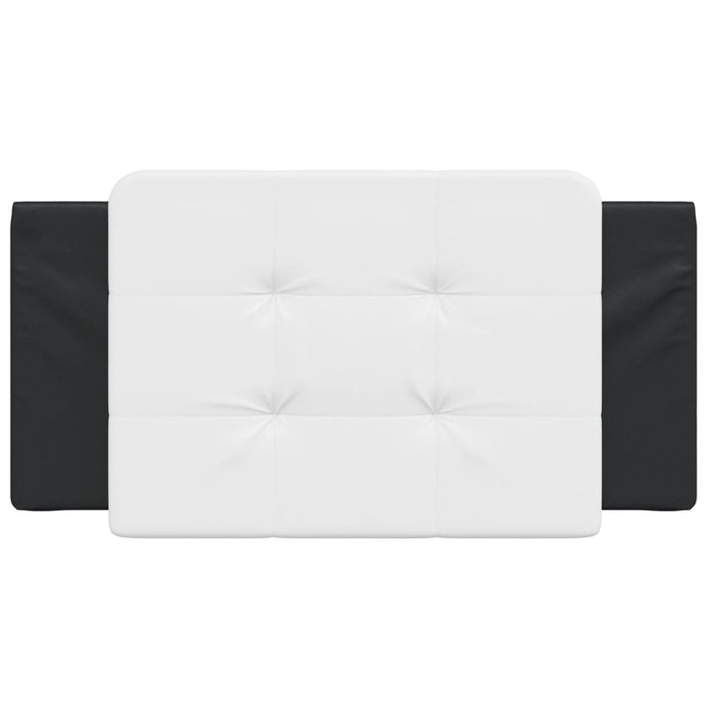 Headboard Cushion White and Black 107 cm King Single Faux Leather