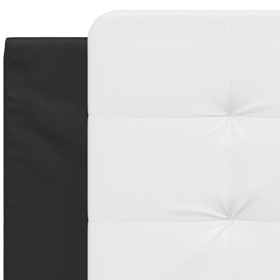 Headboard Cushion White and Black 107 cm King Single Faux Leather