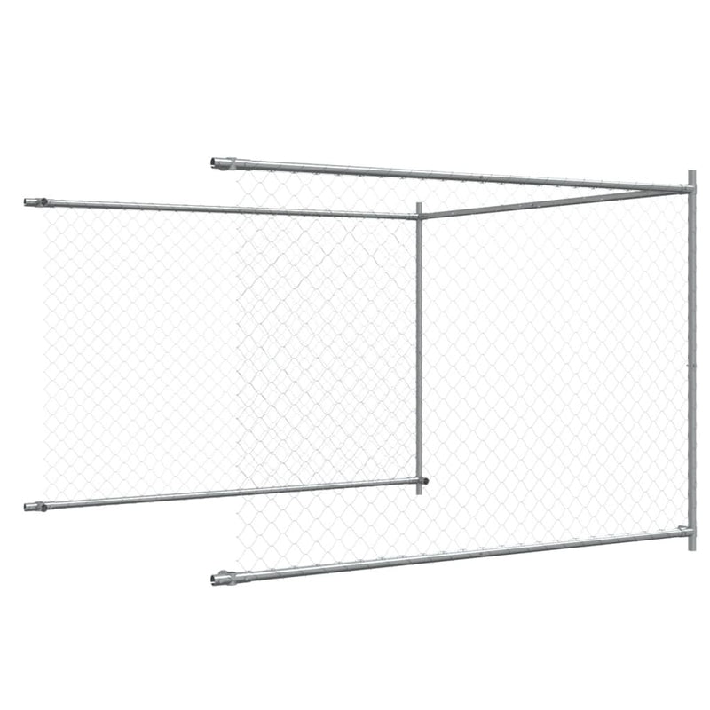 Dog Cage with Door Grey 6x2x1.5 m Galvanised Steel