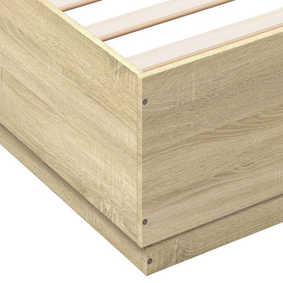 Bed Frame without Mattress Sonoma Oak 150x200 cm