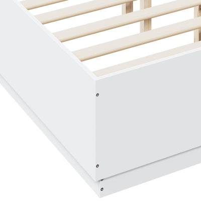 Bed Frame without Mattress White 135x190 cm