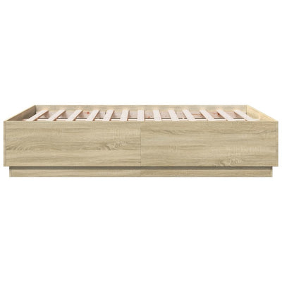 Bed Frame without Mattress Sonoma Oak 135x190 cm