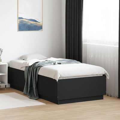 Bed Frame without Mattress Black 90x190 cm