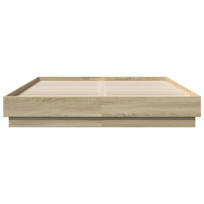 Bed Frame without Mattress Sonoma Oak 150x200 cm