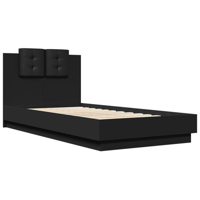 Bed Frame without Mattress Black 90x190 cm