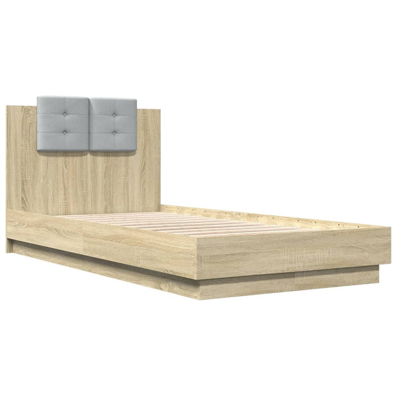 Bed Frame without Mattress Sonoma Oak 90x190 cm