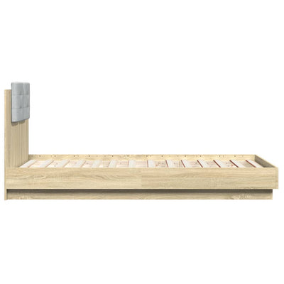 Bed Frame without Mattress Sonoma Oak 90x190 cm