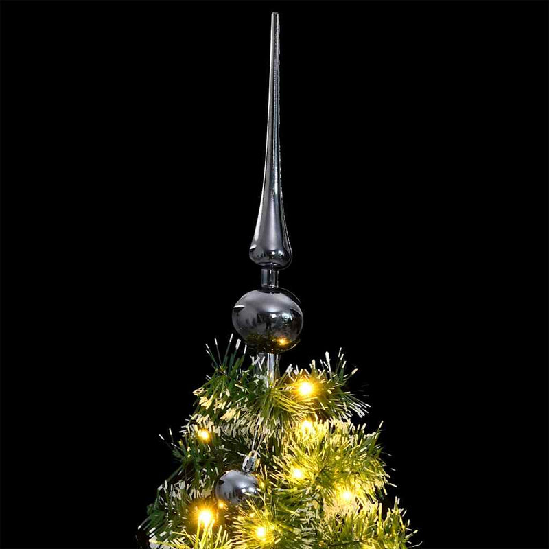 Artificial Christmas Tree with 150 LEDs&Ball Set&Flocked Snow 120 cm