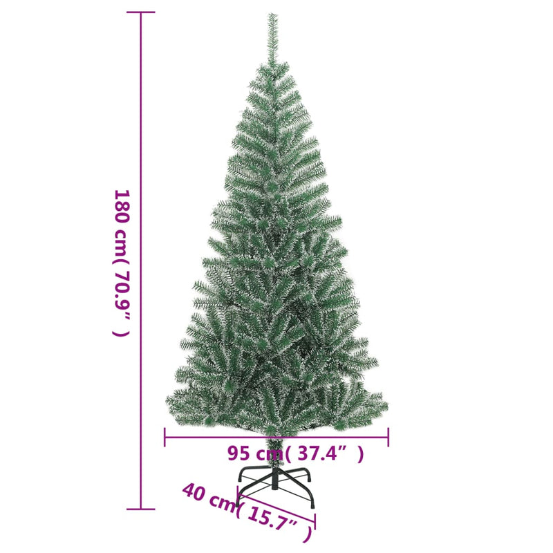 Artificial Christmas Tree 300 LEDs & Flocked Snow 180 cm