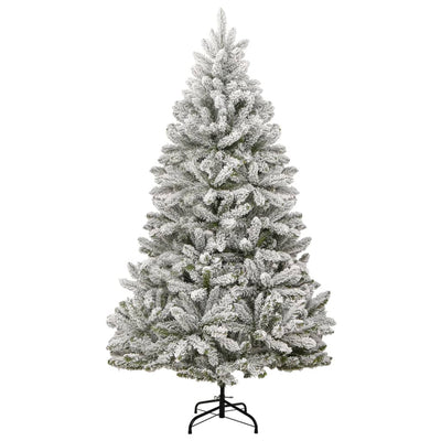 Artificial Hinged Christmas Tree 300 LEDs & Flocked Snow 180 cm